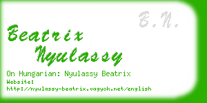 beatrix nyulassy business card